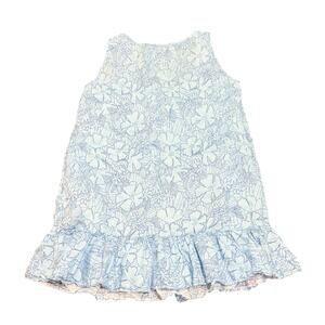 Hiho Women’s two tone blue linen dress, pockets, peplum, Size XL